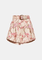 Zimmermann Matchmaker floral linen shorts
