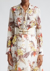 Zimmermann Matchmaker Tropical Linen & Silk Shirt