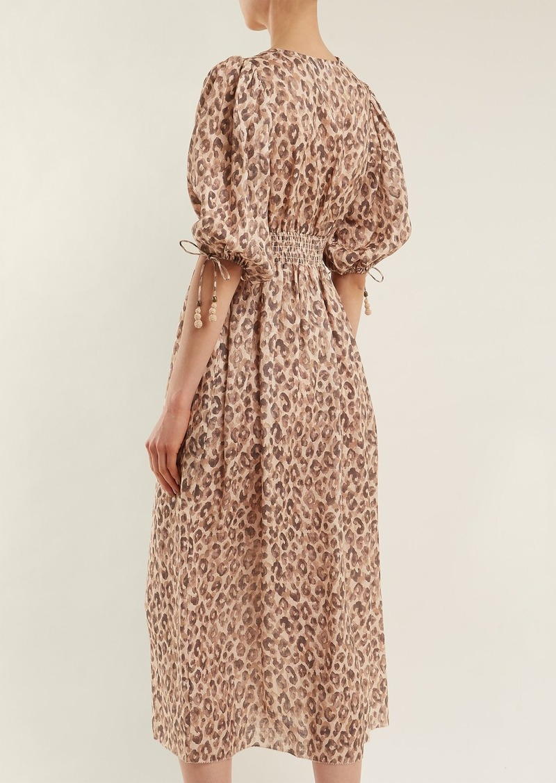 leopard zimmermann dress