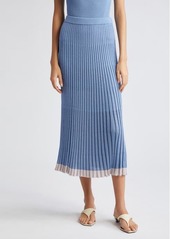 Zimmermann Metallic Rib Midi Sweater Skirt