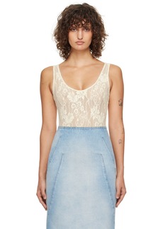 ZIMMERMANN Off-White Scoop Neck Bodysuit