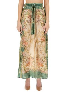ZIMMERMANN PANTS WITH FLORAL PRINT