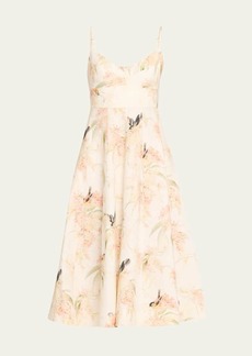 Zimmermann Picnic Floral Midi Dress