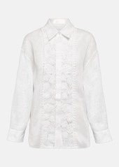 Zimmermann Raie lace-trimmed shirt