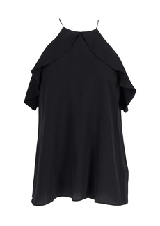 Zimmermann Ruffled Blouse in Black Silk