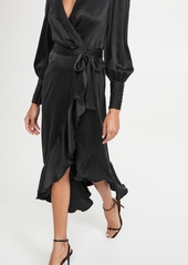 Zimmermann Silk Wrap Midi Dress