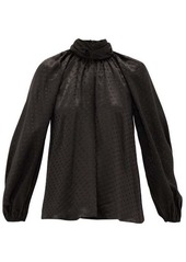 Zimmermann Spot-jacquard silk blouse