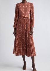 Zimmermann Sunray Long Sleeve Pleated Midi Dress
