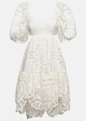 Zimmermann Vacay cutout cotton lace minidress