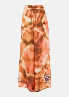 Zimmermann Vacay tie-dye high-rise silk pants