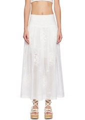 ZIMMERMANN White Alight Midi Skirt