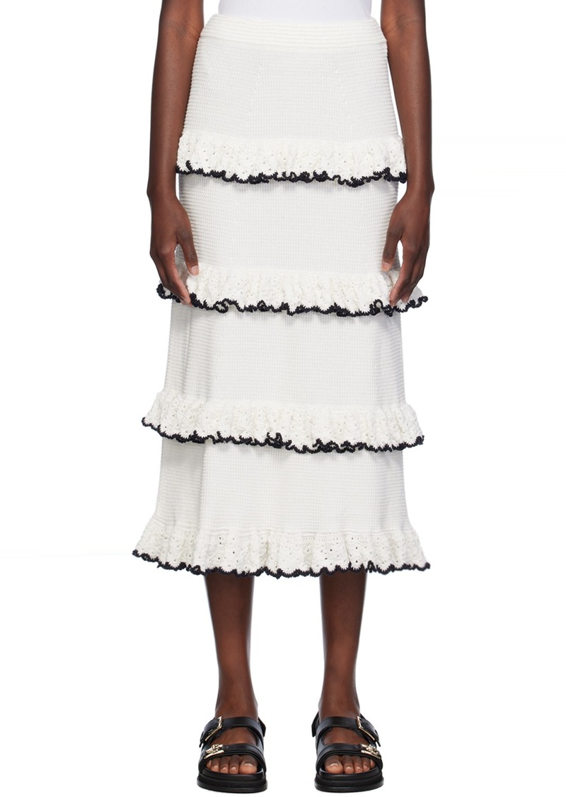 ZIMMERMANN White Halliday Midi Skirt