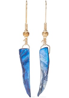 Zimmermann - Aloha 14-karat gold-plated mother-of-pearl earrings - Blue - OneSize