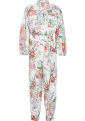 Zimmermann - Floral-print linen jumpsuit - White - 0