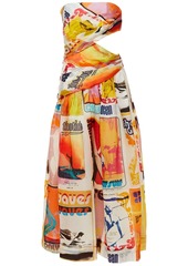 Zimmermann Woman Brightside Strapless Cutout Printed Silk-organza Midi Dress Multicolor