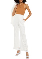 Zimmermann - Broderie anglaise linen flared pants - White - 0