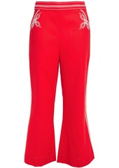 Zimmermann - Embroidered linen kick-flare pants - Red - 2