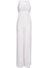 Zimmermann Woman Ruched Crepe Jumpsuit Ivory