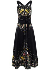 Zimmermann - Carnaby open-back embroidered linen midi dress - Black - 00