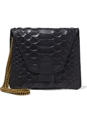 Zimmermann Woman Snake-effect Leather Envelope Clutch Black