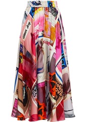 Zimmermann Woman Wavelength Swing Printed Silk-twill Maxi Skirt Multicolor