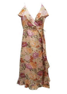 Zimmermann Wrap Dress in Floral Silk