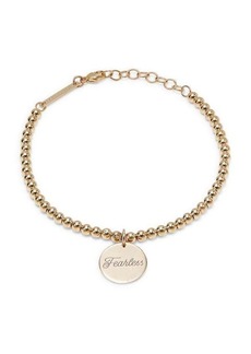 Zoë Chicco Amore 14K Yellow Gold Fearless Beaded Bracelet