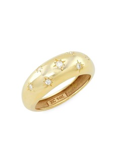 Zoë Chicco Aura 14K Yellow Gold & 0.27 TCW Diamond Medium Star Ring