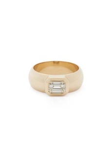 Zoë Chicco - Diamond & 14kt Gold Wide-band Ring - Womens - Gold