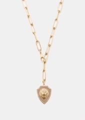 Zoë Chicco - Lion Diamond & 14kt Gold Lariat Necklace - Womens - Gold Multi