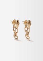Zoë Chicco - Snake Head Diamond & 14kt Gold Huggie Earrings - Womens - Gold Multi