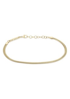 Zoë Chicco 14K Gold Flat Snake Chain Bracelet