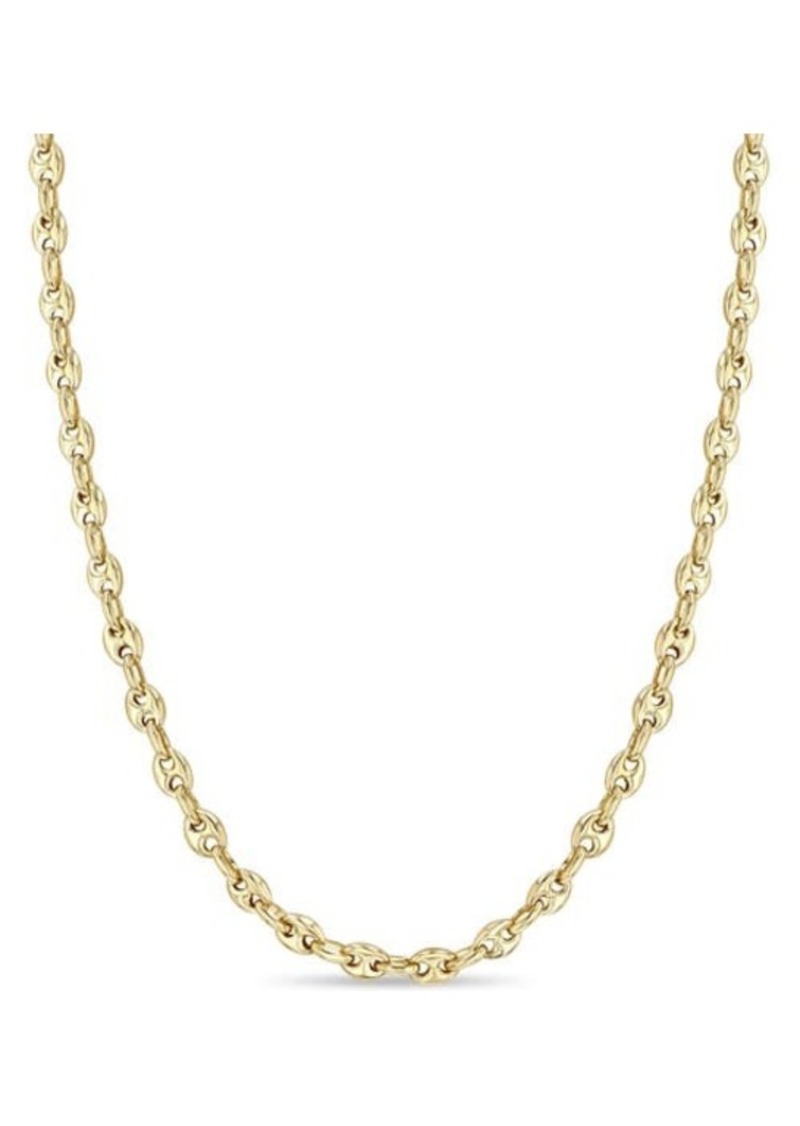 Zoë Chicco 14K Yellow Gold Puffed Mariner Chain Necklace at Nordstrom