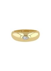 Zoë Chicco Aura Pear Diamond Dome Ring in 14K Yellow Gold at Nordstrom