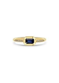 Zoë Chicco Blue Sapphire & Diamond Ring