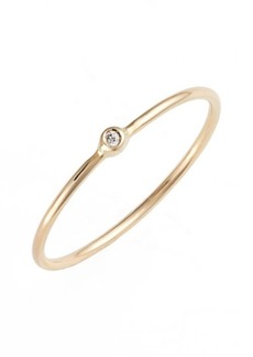 Zoë Chicco Diamond Bezel Ring in Yellow Gold at Nordstrom