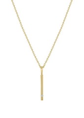 Zoë Chicco Divert Diamond Bar Pendant Necklace in 14K Yellow Gold at Nordstrom