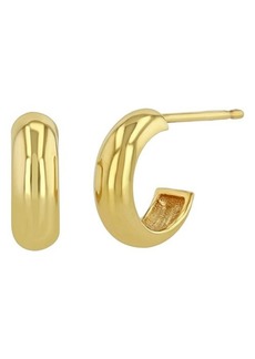 Zoë Chicco Half Round Huggie Earrings in 14K Yellow Gold at Nordstrom
