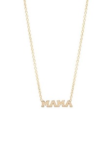 Zoë Chicco Itty Bitty Mama Pendant Necklace in Yellow Gold at Nordstrom