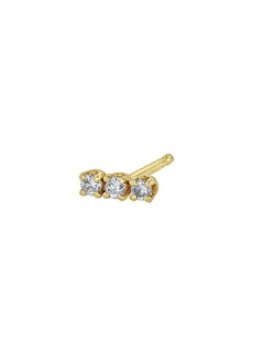 Zoë Chicco Single Prong Set Diamond Stud Earring in 14K Yellow Gold at Nordstrom