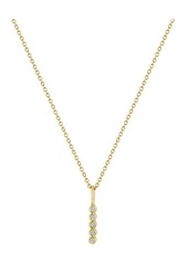 Zoë Chicco Vertical Diamond Bezel Bar Pendant Necklace