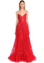 Zuhair Murad Beaded Tulle Floral Gown