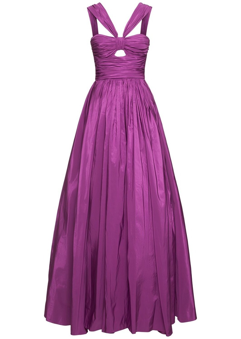 Zuhair Murad Draped Taffeta Gown W/ Cutouts