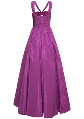 Zuhair Murad Draped Taffeta Gown W/ Cutouts