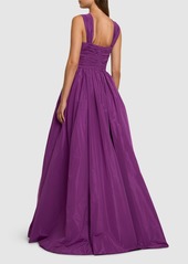 Zuhair Murad Draped Taffeta Gown W/ Cutouts