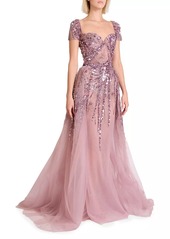 Zuhair Murad Miami Sequined Tulle Gown