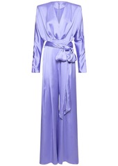 Zuhair Murad Satin Self-tie Jumpsuit