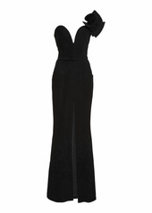 Zuhair Murad - Asymmetric Cady Maxi Dress - Black - FR 40 - Moda Operandi