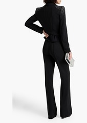 Zuhair Murad - Crystal-embellished crepe peplum blazer - Black - FR 44