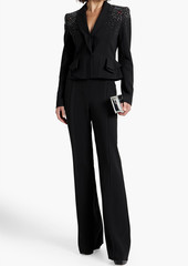 Zuhair Murad - Crystal-embellished crepe peplum blazer - Black - FR 44